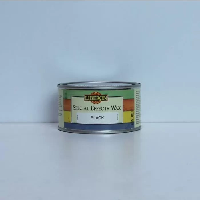 Tin of Liberon Special Effects Wax black for woodworking finishing