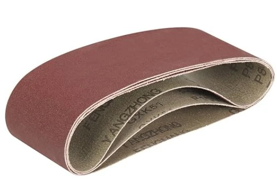 Belt sandpaper on a white background