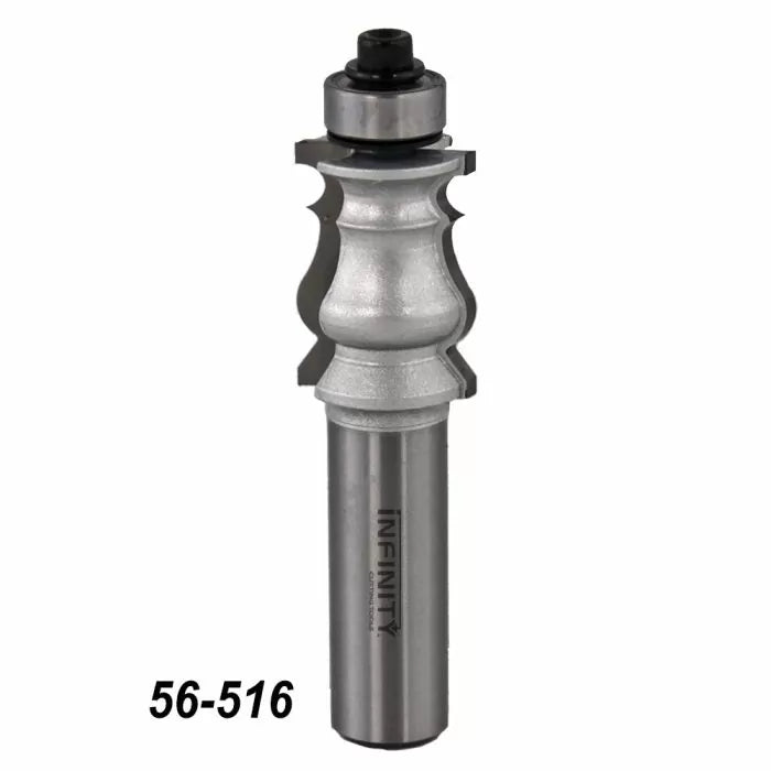 Classic ogee router bit with bearing, model 56-516, for woodworking edge profiles