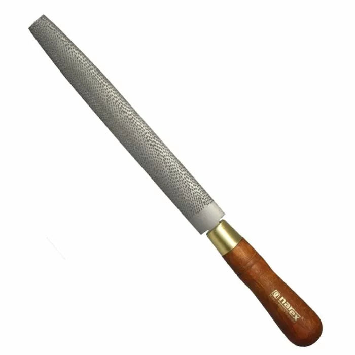 Cabinet rasp with wooden handle, ideal for precision woodworking and shaping wood surfaces