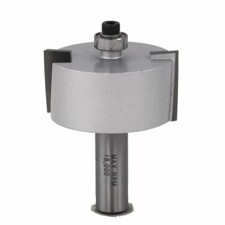Carbide rabbeting router bit with a guide bearing
