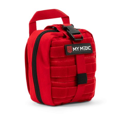 Red My Medic first aid kit pouch with carry handle