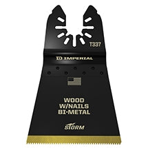Imperial Storm bi-metal oscillating tool blade for wood with nails