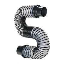 Flexible black dust collection hose with cuffed ends