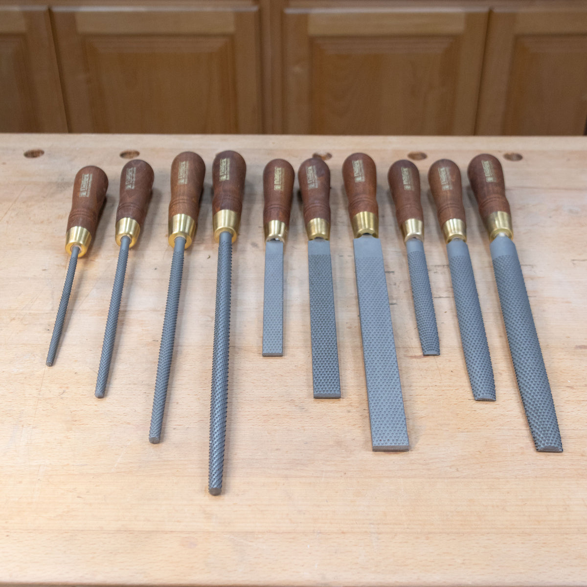 Set of flat, round, and half round rasps.