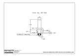 Technical drawing of woodworking router bit with dimensions and labeled 3/16x1/2 inch bearing