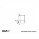 Technical drawing of woodworking router bit, model 03-500, with detailed dimensions.