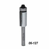 Straight router bit with top bearing for woodworking, part number 06-127