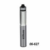 Straight flush trim router bit with bearing, product code 06-627, silver finish