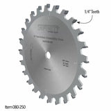 6-inch saw blade with 1/4 inch flat-bottom teeth for woodworking and crosscutting