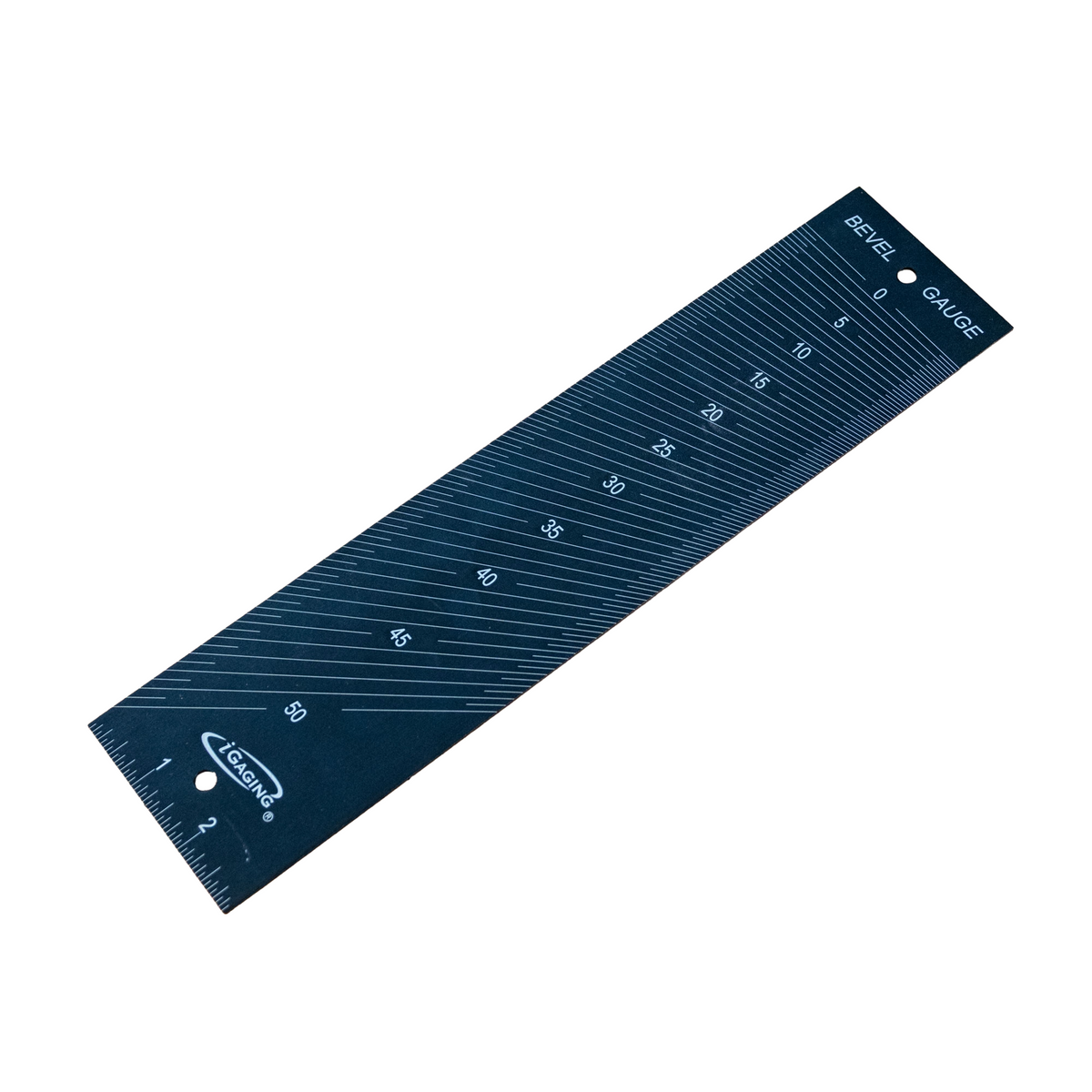 Bevel and center finding gauge with measurement markings for woodworking