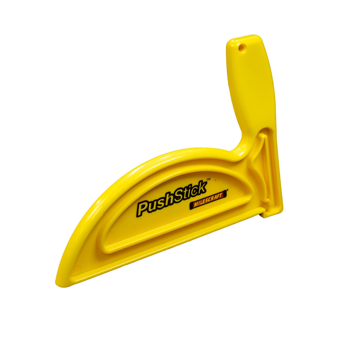 yellow milescraft push stick on a white background.