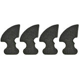 Set of four black push blocks for woodworking safety and precision tool handling