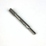 Steel threading tap drill bit for woodworking, shown on white background