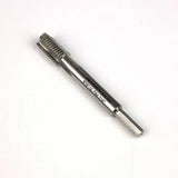 Steel thread cutting tap for woodworking, 9/16-12 size, on white background