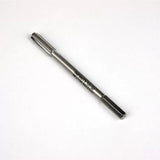 Steel threading tap tool for woodworking or metalworking on white background