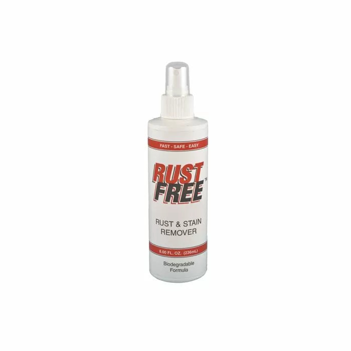 Rust Free rust and stain remover spray bottle for woodworking tool maintenance