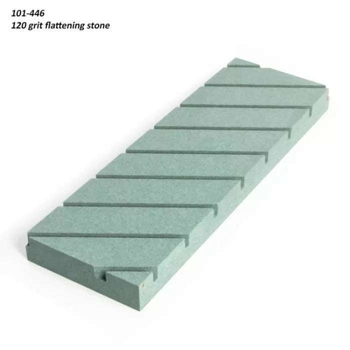 120 grit flattening stone with diagonal grooves for sharpening water stones