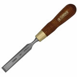 Woodworking chisel with steel blade and wooden handle, ideal for precision carpentry.