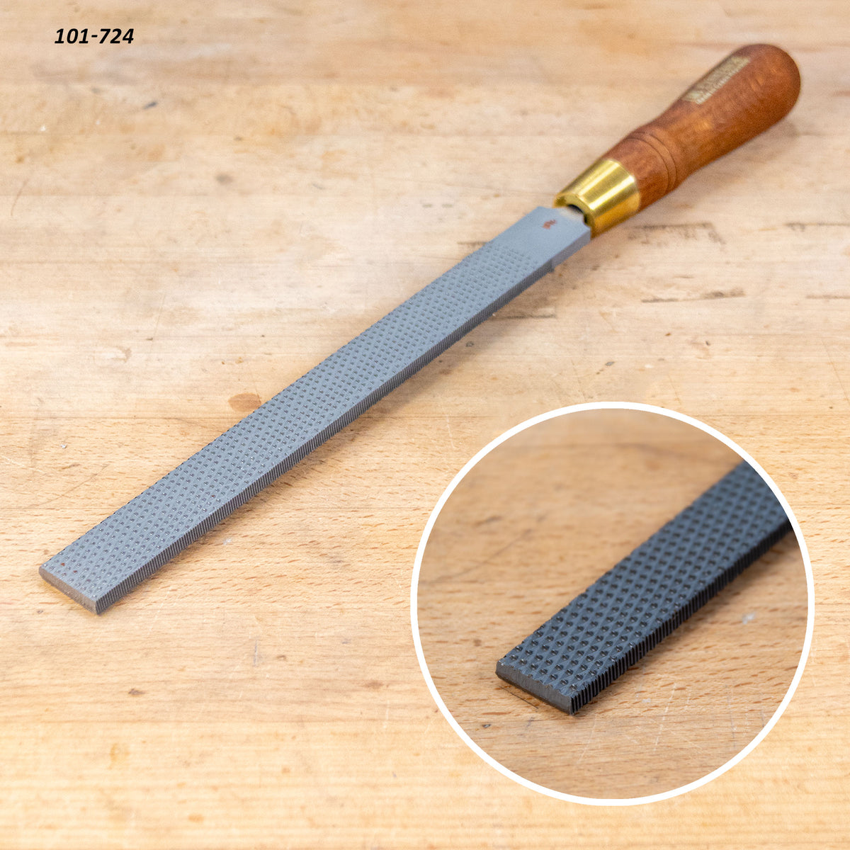 flat rasp with a closeup insert.