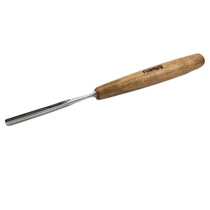 Wood carving gouge chisel with wooden handle and steel blade for woodworking