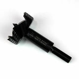 Forstner drill bit with serrated edges for woodworking on white background