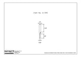Technical drawing of a straight router bit, item 11-040, with detailed measurements