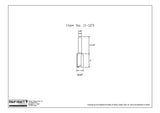 Technical drawing of straight router bit, 1/4 inch shank, for woodworking precision cuts
