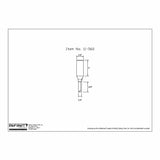 Technical drawing of straight router bit, item 11-560, with labeled dimensions for woodworking.