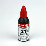 Mixol universal tinting paste oxide stone grey No. 24 bottle with red cap on white background