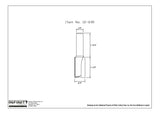 Technical drawing of straight router bit, 1/2" shank, 3/4" cutting diameter, item 12-690