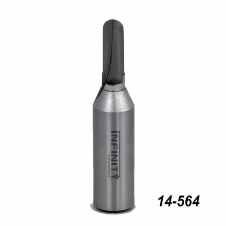 Carbide router bit with spiral cutting edge, labeled 14-564, for woodworking