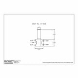 Technical drawing of woodworking router bit with labeled measurements, item 17-515