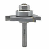 Carbide-tipped slot cutter router bit with bearing for woodworking precision cuts