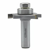 Carbide-tipped slot cutter router bit with bearing for woodworking