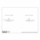 Technical drawing of woodworking tool parts 23-195R and 23-195S with measurements