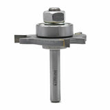 Carbide-tipped slot cutter router bit with bearing for woodworking