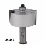Large-diameter router bit with straight carbide blades for woodworking, product number 35-856.
