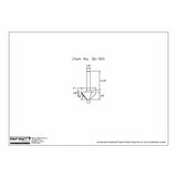 Technical drawing of 36-921 router bit with detailed measurements, woodworking tool diagram