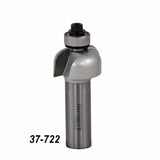 Roundover router bit with bearing, displayed on white background, product code 37-722