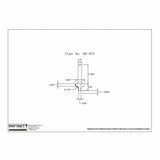 Technical drawing of router bit with labeled dimensions, item number 38-003.