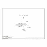 Technical drawing of router bit item number 38-004 with labeled dimensions for woodworking.