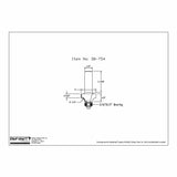 Router bit technical drawing with labeled dimensions and bearing, item 38-754 for woodworking.