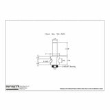 Technical drawing of router bit with dimensions, labeled as Item No. 54-521.