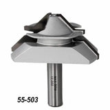 Carbide tipped rail and stile router bit for woodworking, labeled 55-503, on white background