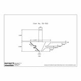 Technical drawing of woodworking router bit with precise dimensions and profile angles