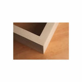 Precision mitered MDF joint on wood surface, ideal for woodworking projects