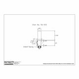 Technical drawing of woodworking router bit with labeled measurements and bearing size.