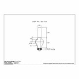 Technical diagram of 56-702 router bit with labeled dimensions and bearing size for woodworking.