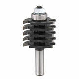Stacked dado router bit for woodworking, featuring multiple carbide cutting blades.